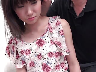 Bony japanese teenager know what to do with aged guy
