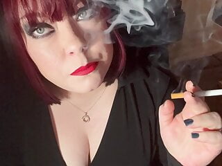 Brit biotch Tina Snua Tugs On Her pointy puffies & Chain Smokes 2 ciggies - giant jugs plus-size pleases year Smoking Fetish