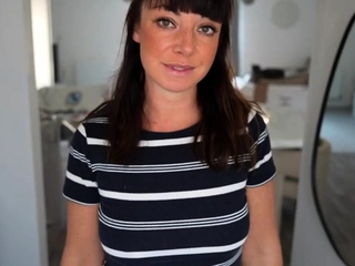 Beautiful brunette with big boobs jerk off instrucions