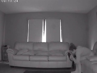 Crazy Babysitter Got Caught tugging on childminder webcam