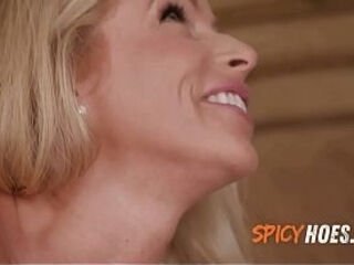 Curvy blonde milf fucks with her black friend - Danielle Renae