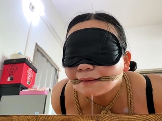 Asian wifey restrain bondage