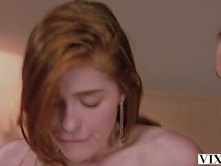 big cock,blowjob,ffm,legs,old and young,pov,redhead,shaved,small tits,teens,threesome,