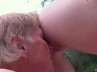 blonde,lingerie,old and young,outdoor,public,riding,skinny,teens,